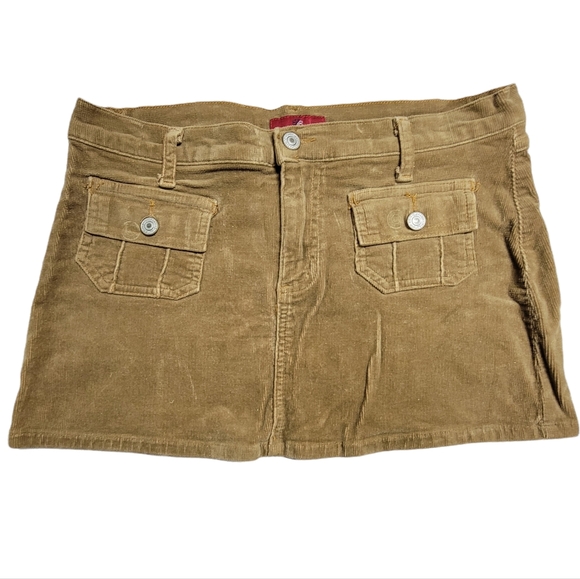 Vintage Reflex Corduroy Front Pockets Mini Skirt - Picture 1 of 4